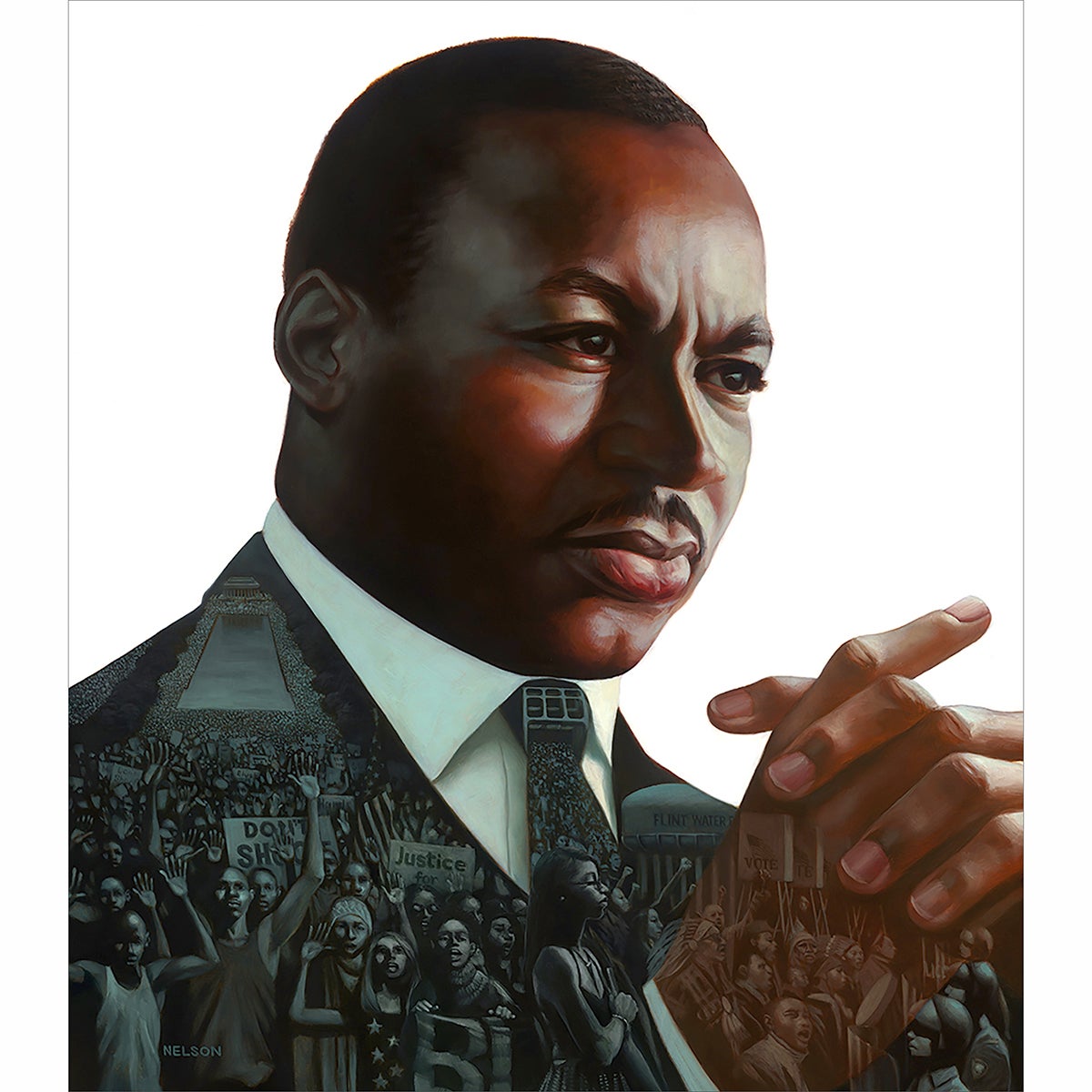 Lithograph of Martin Luther King Jr. by Bradford , 20x24” LIMITED store EDITION